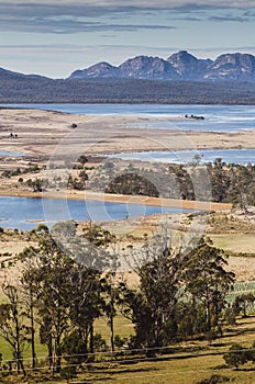 Landscape scenery in Tasmania Australia