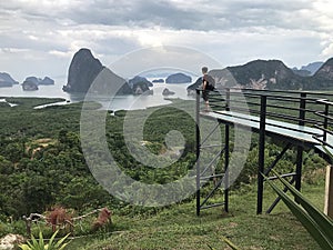 Landscape and scenery visible from Samet Nangshe in Phang Nga Province, Thailand.