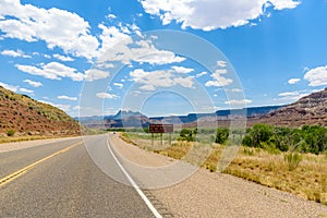 Landscape scenery at the Zion National Park, beautiful colors of rock formation in Utah - USA