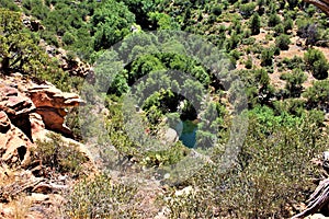 Landscape scenic view of Bell Trail, No. 13 at Wet Beaver Wilderness, Coconino National Forest, Arizona, United States