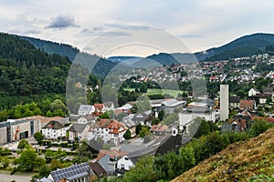 Landscape about Schiltach, a small city between the mountains in the Black Forest Germany