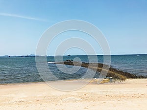 Landscape of the sea and the beach in Thailand, Asia.