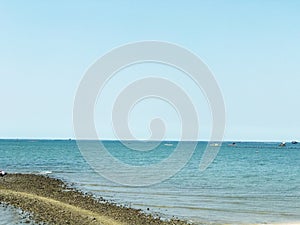 Landscape of the sea and the beach in Thailand, Asia.