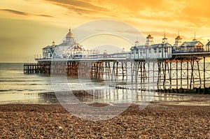 Landscape by the sea. Eastbourne Pier , East Sussex England UK