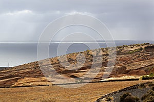 Landscape with sea on Lanzarote photo