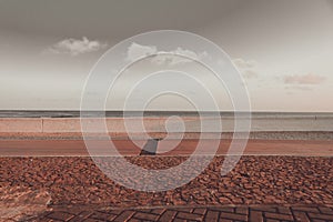 Landscape of the sea seen from the edge of Praia da Paciencia photo