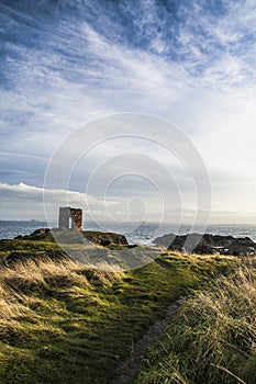 Landscape at sea shore in Scotland