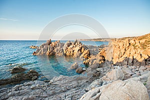 Landscape with Sea, Stones and Coast of Santa Teresa di Gallura in North Sardinia Island photo