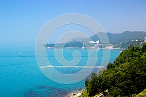 Landscape, sea view, the coast, the sea and the mountains