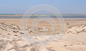 Landscape of Sealine  Sand dunes  in Doha Qatar photo