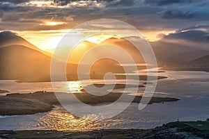 Landscape seascape sunrise morning sunlight Valentia Island  Cromwell Point Lighthouse Portmagee Ring ok Kerry Ireland