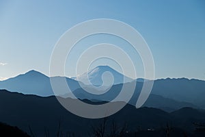 A Landscape seen from the sacred Mount Takao,Kanto,Japan