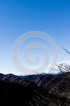 A Landscape seen from the sacred Mount Takao,Kanto,Japan