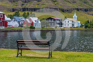 Landscape of Seydisfjordur on Iceland