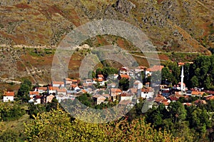 Landscape - Shar mountain village in autumn