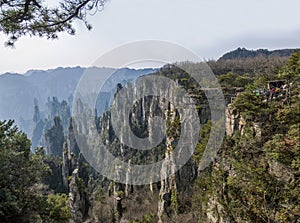 Landscape of Shendang Bay in Zhangjiajie National Forest Park,