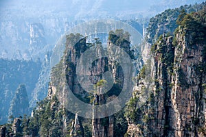 Landscape of Shendang Bay in Zhangjiajie National Forest Park,