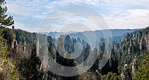 Landscape of Shendang Bay in Zhangjiajie National Forest Park,