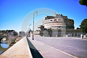 Landscape shot of Adrian Park, in Rome Italy photo