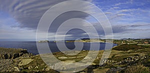 Landscape shot of a beautiful Beach in Cantabria, Spain photo