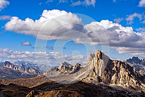 Landscape shot at the Passo di Giau, Italy.