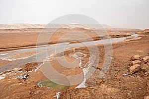 Landscape of Shur River in Lut desert , Kerman , Iran