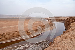 Landscape of Shur River in Lut desert , Kerman , Iran