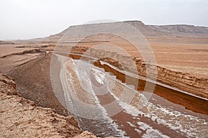 Landscape of Shur River in Lut desert , Kerman , Iran
