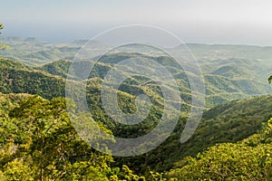 Landscape of Sierra Maestra mountain range near Santiago de Cuba, Cu photo