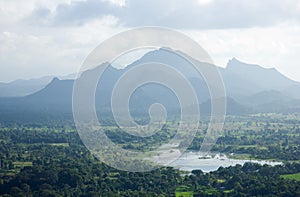 Landscape of Sigiriya mountains