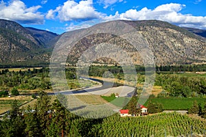 Landscape Similkameen Valley Apple Tree Orchard photo