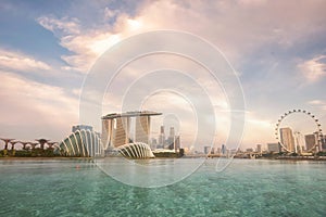 Landscape of the Singapore financial district