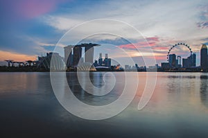 Landscape of Singapore financial district