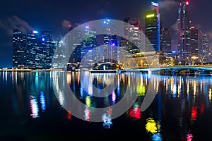 Landscape of the Singapore Marina Bay financial centre