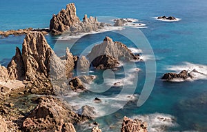 Landscape in the Sirens Reef, Natural Park of Cabo de Gata, Spain