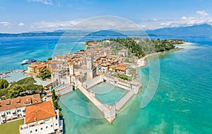 Landscape with Sirmione town, Garda Lake