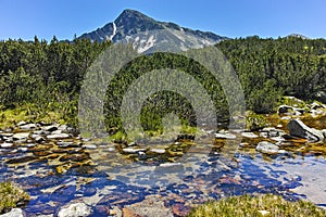 Landscape with Sivrya peak and Banski lakes, Pirin Mountain