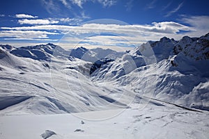 Landscape at Ski Resort in Arlberg Mountains