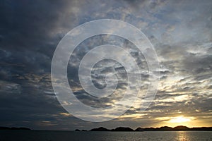 Landscape of sky and cloud and the ocean