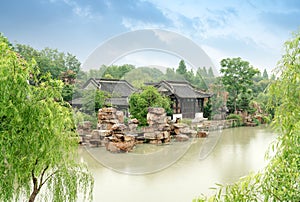 Landscape of Slender West Lake in Yangzhou, China