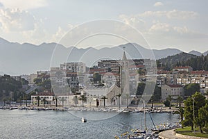 landscape with a small seaside town