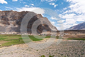 Landscape of a small village in the middle of Himalayan mountain range