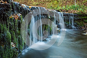 Landscape with a small waterfall