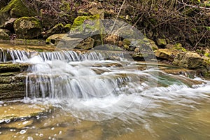 Landscape with a small waterfall on the Brestova river