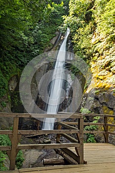 Landscape of Smolare waterfall cascade in Belasica Mountain, Novo Selo, Republic of Macedonia