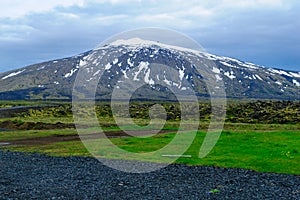 Landscape and the Snaefellsjokull volcano