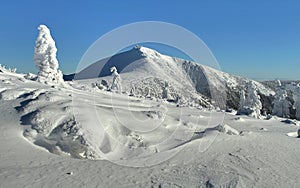 Landscape with Snezka mountain