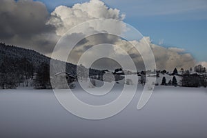 Landscape in the snow