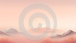 landscape with soft hues of peach fuzz color background