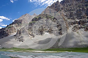 Landscape between Sonamarg and Kargil in Ladakh, India photo
